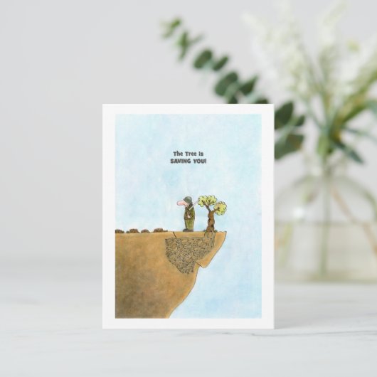 Sparen de Briefkaarten van de Bomen, Satire (Staand voorkant)