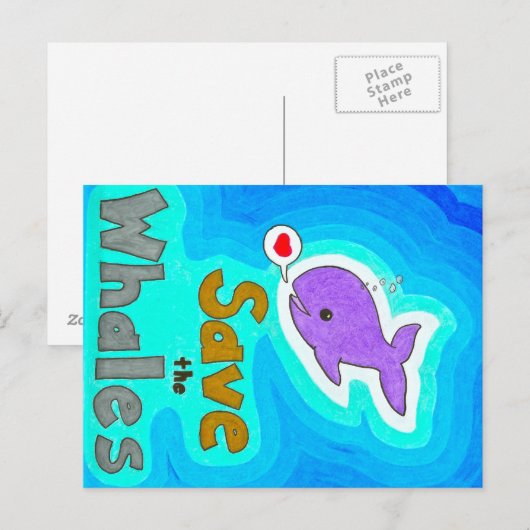 Sparen de Briefkaarten van de Walvissen (Voorkant / Achterkant)