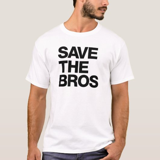 Sparen de Bros Organic Mannen T - Wit T-shirt (Voorkant)
