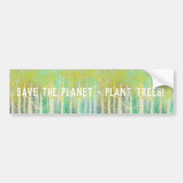 Sparen de Bumpersticker van de Bomen van het Plant