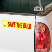 Sparen de Bumpersticker van de Bulb (geel) (Op Truck)