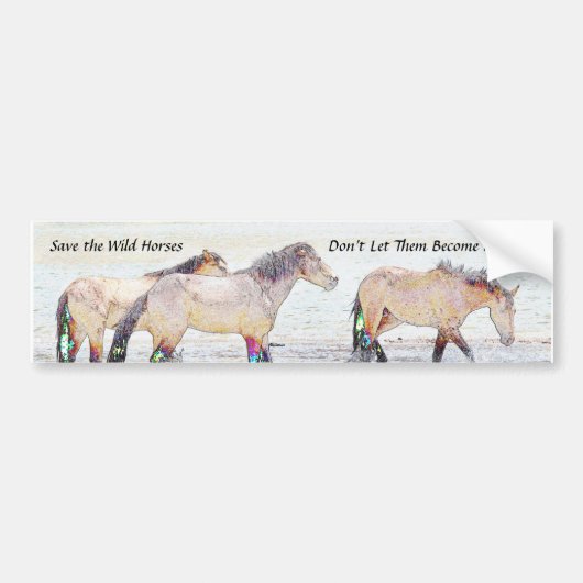Sparen de Bumpersticker van de Verwilde Paarden (Voorkant)