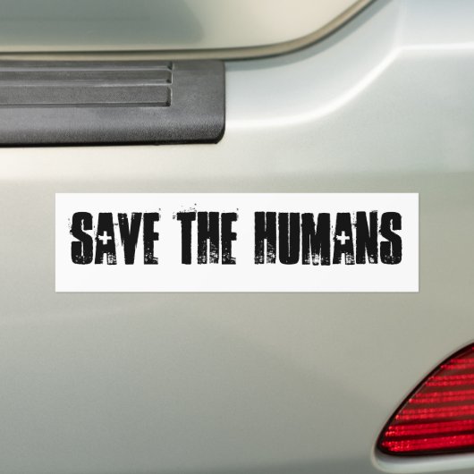 Sparen de Bumpersticker van Humans (Op auto)