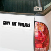 Sparen de Bumpersticker van Humans (Op Truck)