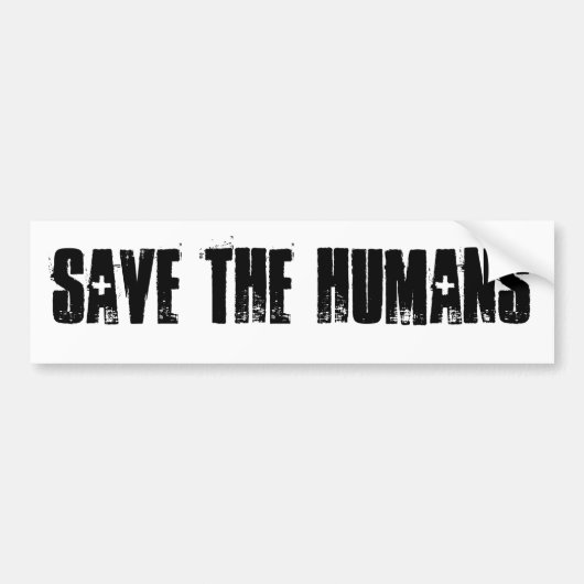 Sparen de Bumpersticker van Humans (Voorkant)