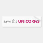 Sparen de Bumpersticker van Unicorns (Voorkant)