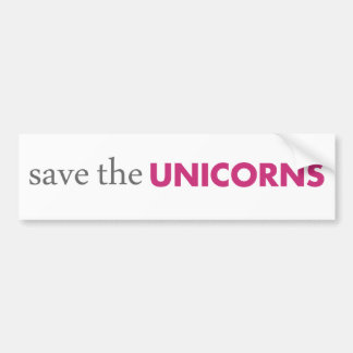 Sparen de Bumpersticker van Unicorns