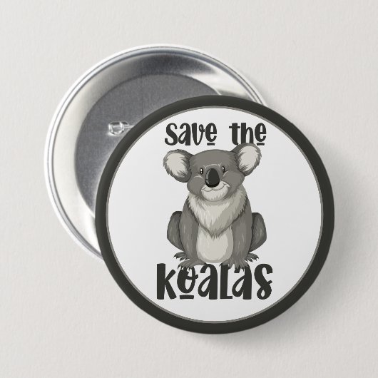 Sparen de Button Koalas (Voorkant /achterkant)