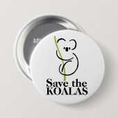 Sparen de Button Koalas (Voorkant /achterkant)