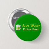 Sparen de Button van de Bier van de Drink van het (Voorkant /achterkant)