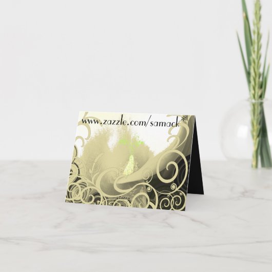 Sparen de Cala van de Datum Lelie - Tan en Groen Aankondiging (Achterkant)