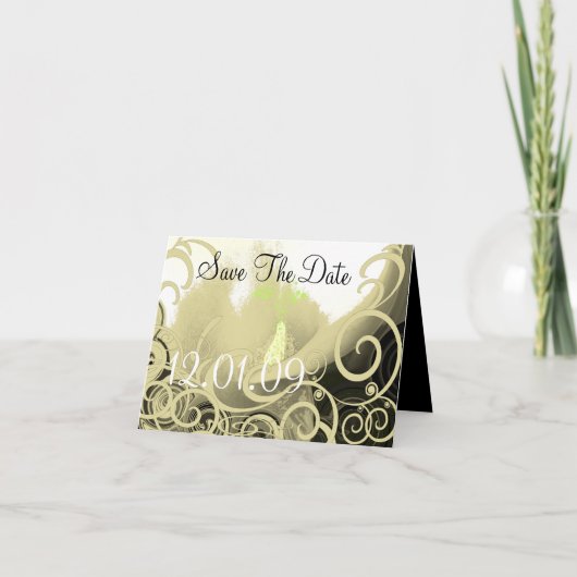 Sparen de Cala van de Datum Lelie - Tan en Groen Aankondiging (Voorkant)