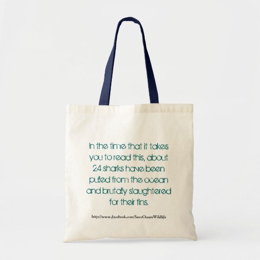 Sparen de canvas tas van Haaien (Voorkant)