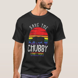 Sparen de Chubby Unicorn Gay Pride Rhino Lgbt Q Pr T-shirt