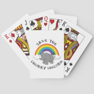 Sparen de Chubby Unicorn Rhino Pokerkaarten