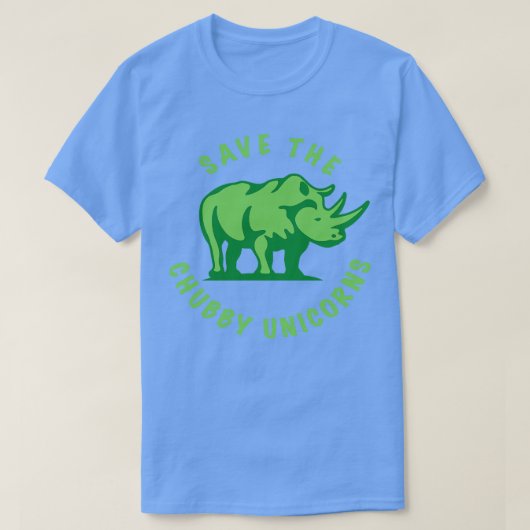 Sparen de Chubby Unicorn T-shirt (Design voorkant)