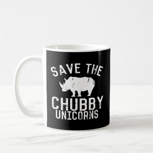 Sparen de Chubby Unicorns Fat Rhino Koffiemok (Links)