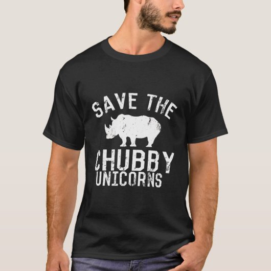 Sparen de Chubby Unicorns Fat Rhino T-shirt (Voorkant)