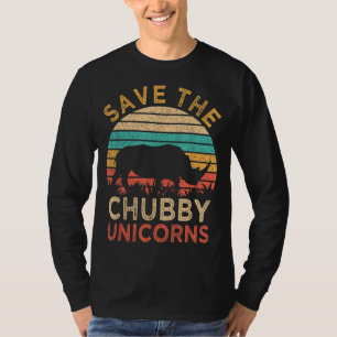 Sparen de Chubby Unicorns  Funny Rhino Anima T-shirt