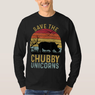 Sparen de Chubby Unicorns Funny Rhino Anima T-shirt