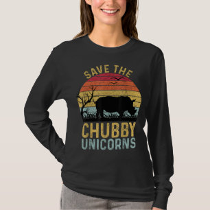 Sparen de Chubby Unicorns Funny Rhino Anima T-shirt