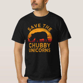 Sparen de Chubby Unicorns  Funny Rhino Anima T-shirt
