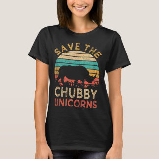 Sparen de Chubby Unicorns  Funny Rhino Anima T-shirt