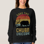 Sparen de Chubby Unicorns Funny Rhino Anima Trui (Voorkant)