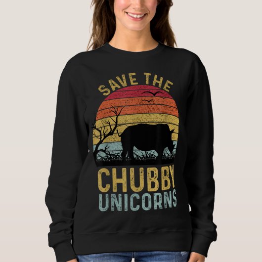 Sparen de Chubby Unicorns  Funny Rhino Anima Trui (Voorkant)