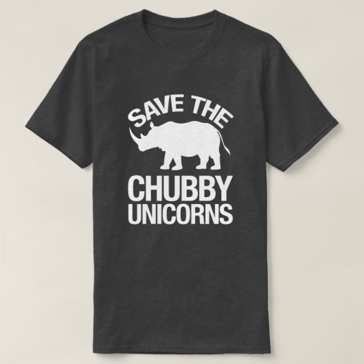 Sparen de Chubby Unicorns Funny Tshirt (Design voorkant)