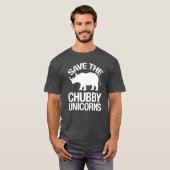 Sparen de Chubby Unicorns Funny Tshirt (Voorkant volledig)