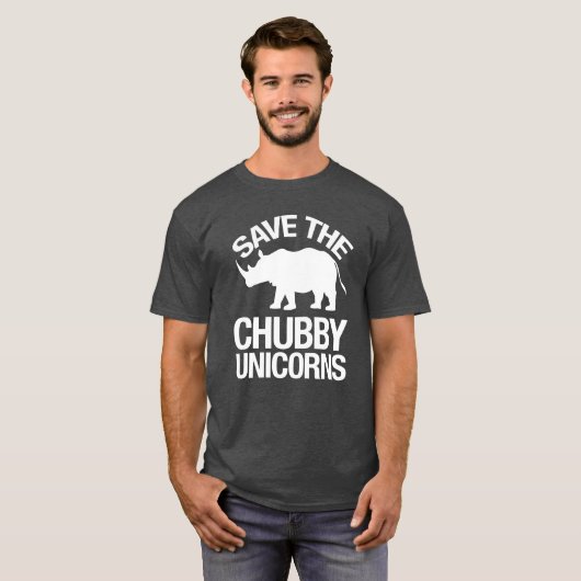 Sparen de Chubby Unicorns Funny Tshirt (Voorkant volledig)