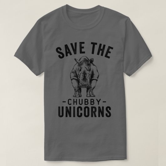 Sparen de Chubby Unicorns Rhino Lovers T-shirt (Design voorkant)