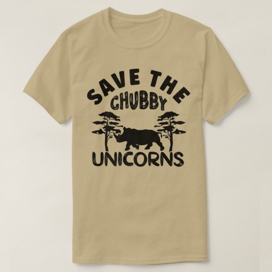 Sparen de Chubby UnicornsAnimal Rights T-shirt (Design voorkant)