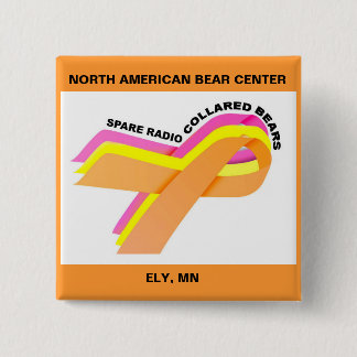Sparen de Collared Beren! Knoop Vierkante Button 5,1 Cm