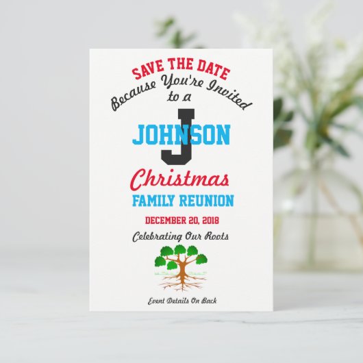 Sparen de Combo van de Uitnodiging van de Datum -  (Staand voorkant)