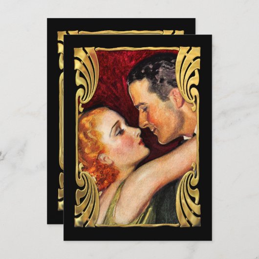 Sparen de Couple van de Datum Save The Date (Voorkant / Achterkant)