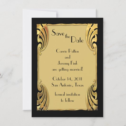 Sparen de Couple van de Datum Save The Date (Achterkant)