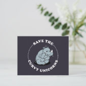 Sparen de Curvy Unicorns Briefkaart (Staand voorkant)
