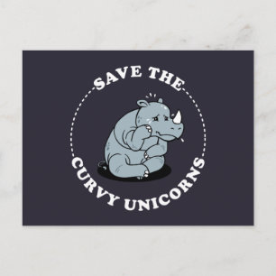 Sparen de Curvy Unicorns Briefkaart