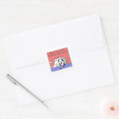 Sparen de Dag, Neuter en Spay Vierkante Sticker (Envelop)