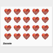 Sparen de date florale trouwstickers hart sticker (Vel)