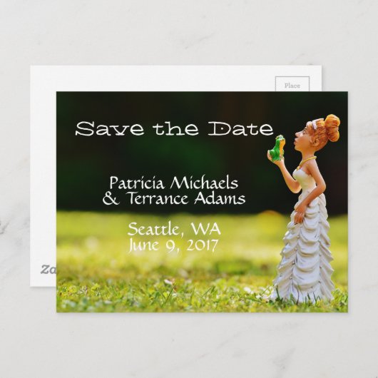 Sparen de Date Princess Frog Aankondigingskaart (Voorkant / Achterkant)