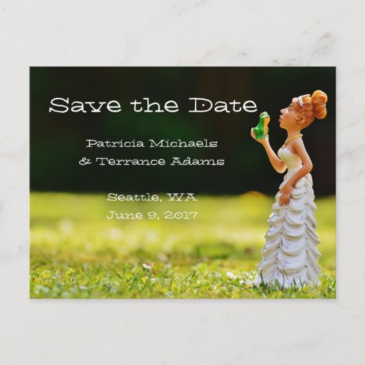 Sparen de Date Princess Frog Aankondigingskaart (Voorkant)