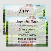 Sparen de DateBoston MA - de Openbare Garden van B Save The Date (Voorkant / Achterkant)