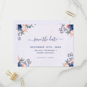 Sparen de Dates Briefkaart van de Zachte Pastel va