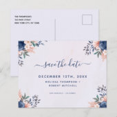 Sparen de Dates Briefkaart van de Zachte Pastel va (Voorkant / Achterkant)