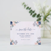 Sparen de Dates Briefkaart van de Zachte Pastel va (Staand voorkant)