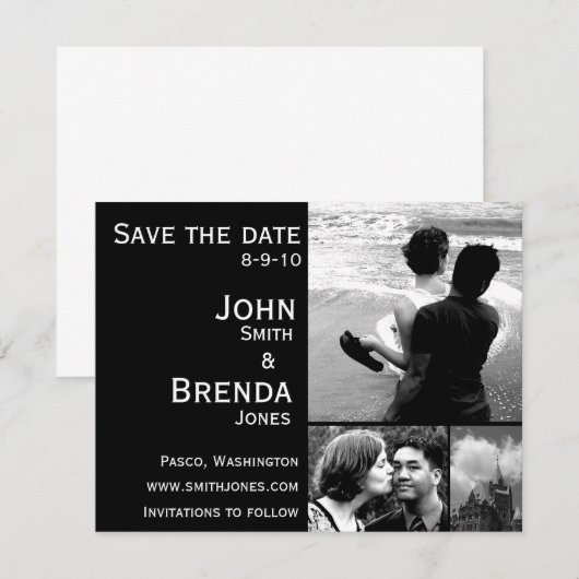 Sparen de Dates  Uitnodigingen van de Weddenschap (Voorkant / Achterkant)