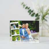 Sparen de Datum 4 Horizontale Kleur van de Foto's  Briefkaart (Staand voorkant)